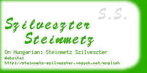 szilveszter steinmetz business card